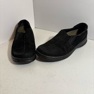 🛍️3/$30 Dr. Scholl’s women’s black suede slip on loafer shoes in‎ size 6.5